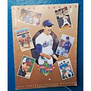 1993 Texas Rangers Official Souvenir Program Nolan Ryan Farewell